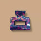 Pince a cheveux croco violet nuit - Agathe and coco