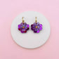 Boucles d'Oreilles Créoles Pensées - Studio Annette
