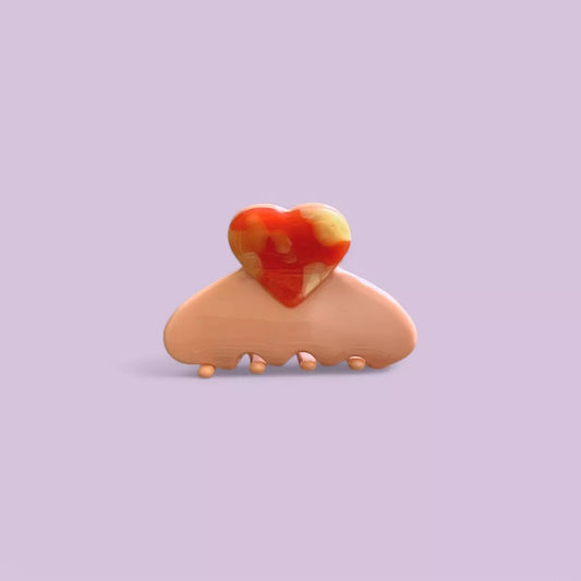 Pince coeur pêche - Agathe and coco