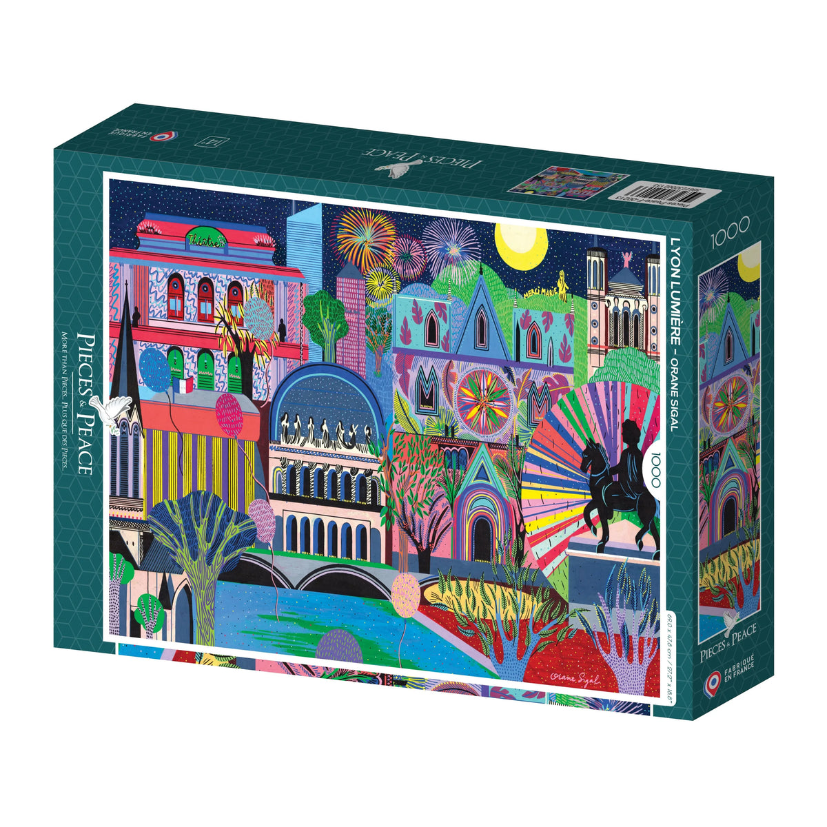 Puzzle 1000 pièces "Lyon Lumières" - PIECES & PEACE