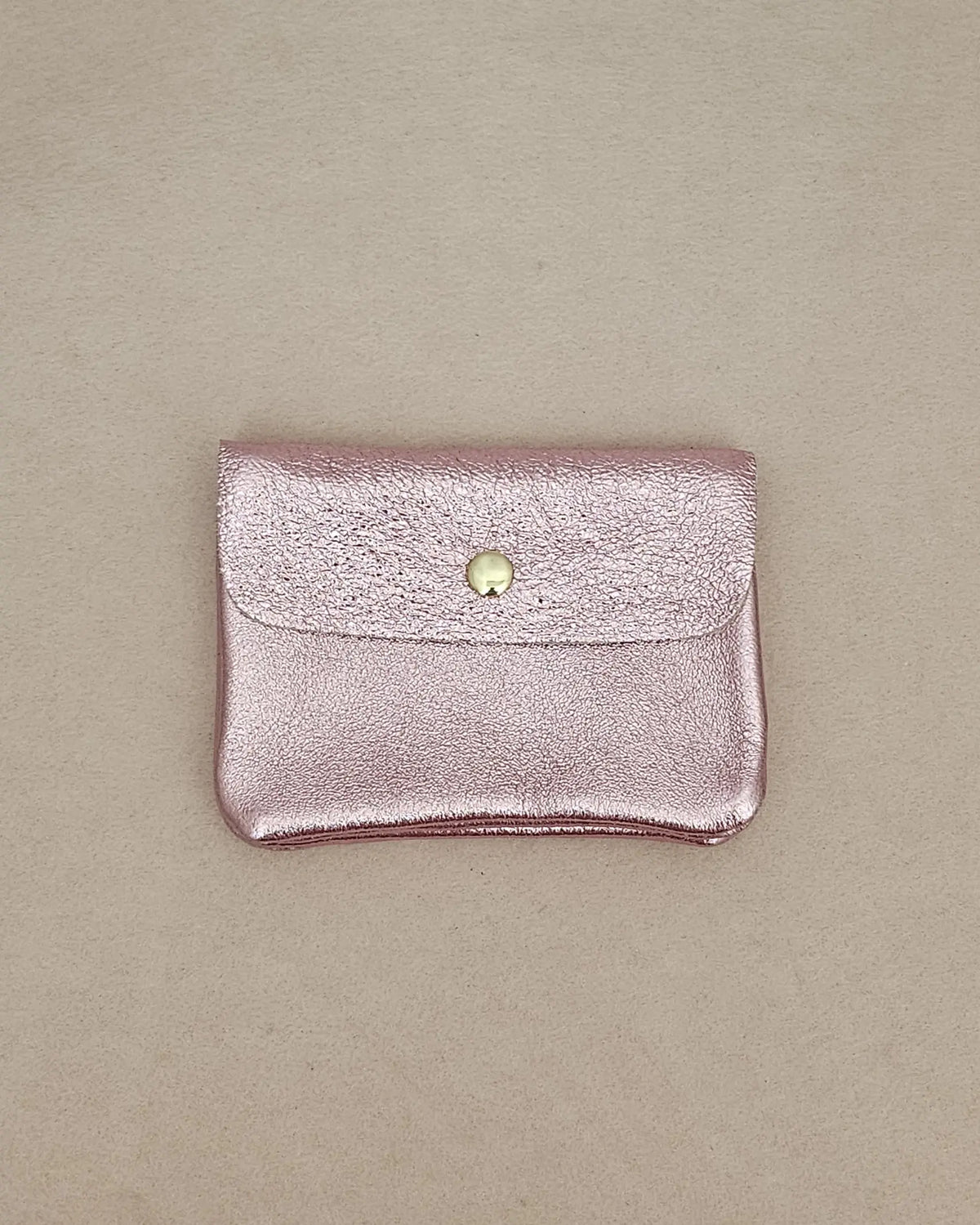 Porte-monnaie - Cuir, double poches - Rose Clair - Royal Marais