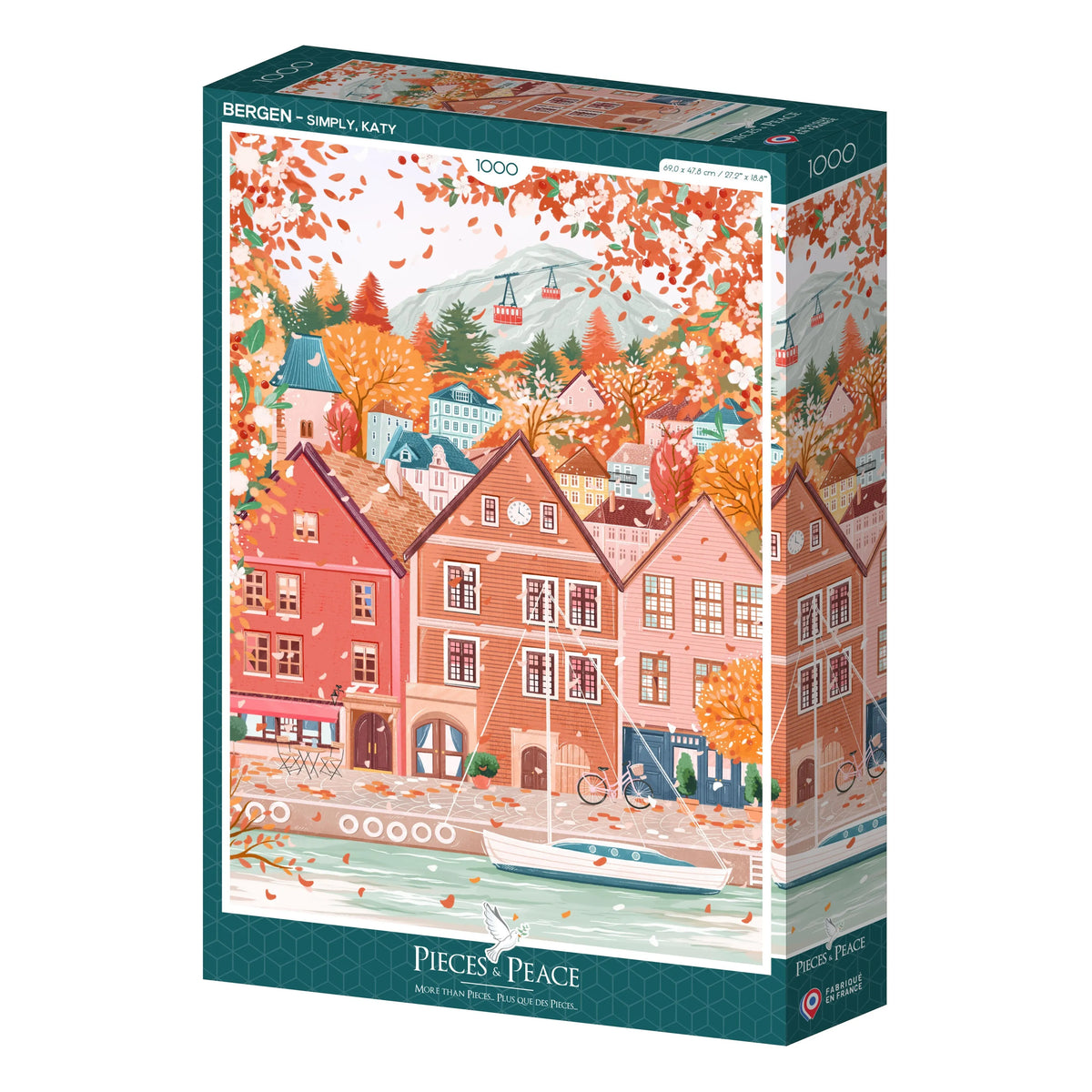Puzzle 1000 pièces "Bergen" - PIECES & PEACE