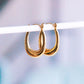Boucles d'oreilles ovale évasée en acier inoxydable - Bazou