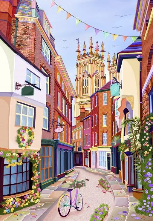 Puzzle 1000 pièces "York Petergate" - PIECES & PEACE