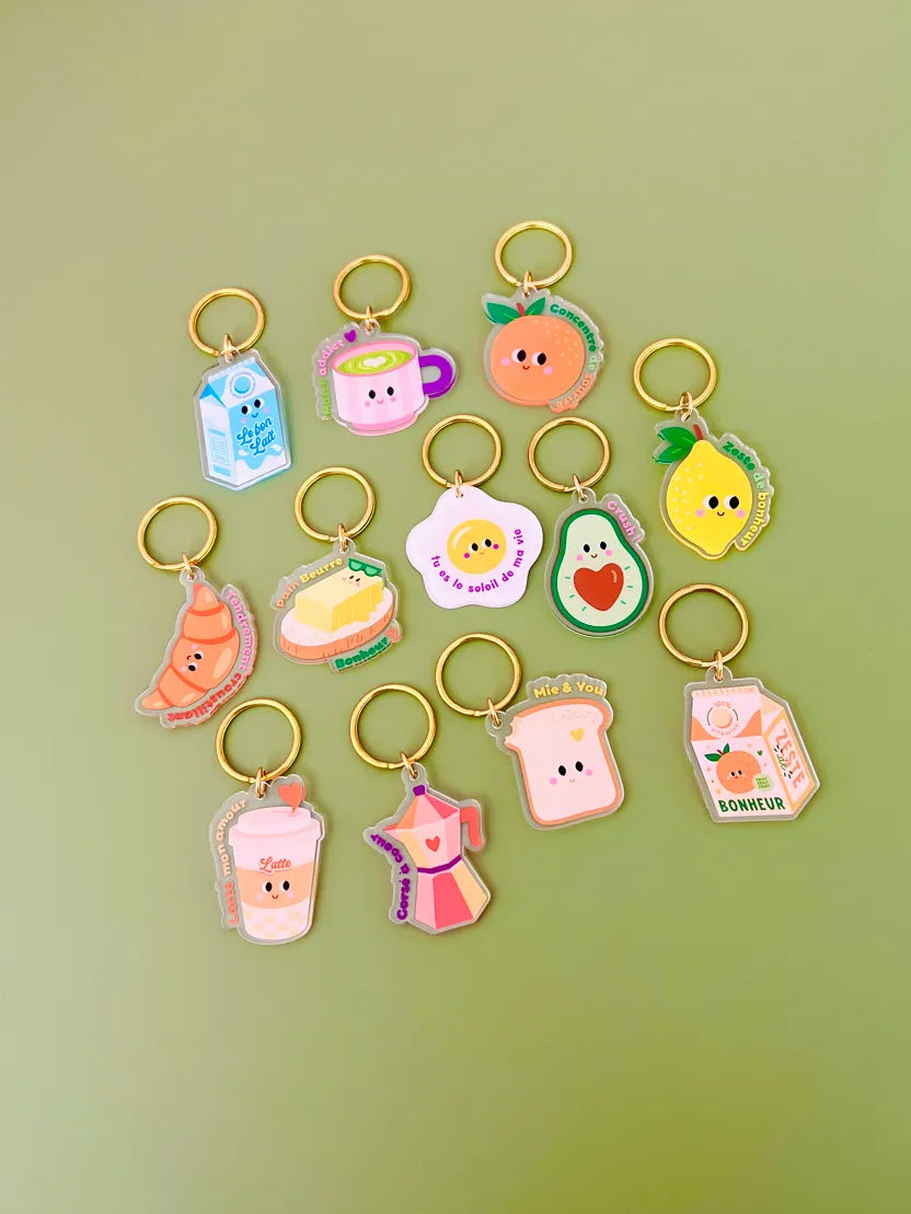 Porte-clés gourmands Club P'tit dèj Tasse Matcha - Print Your Love