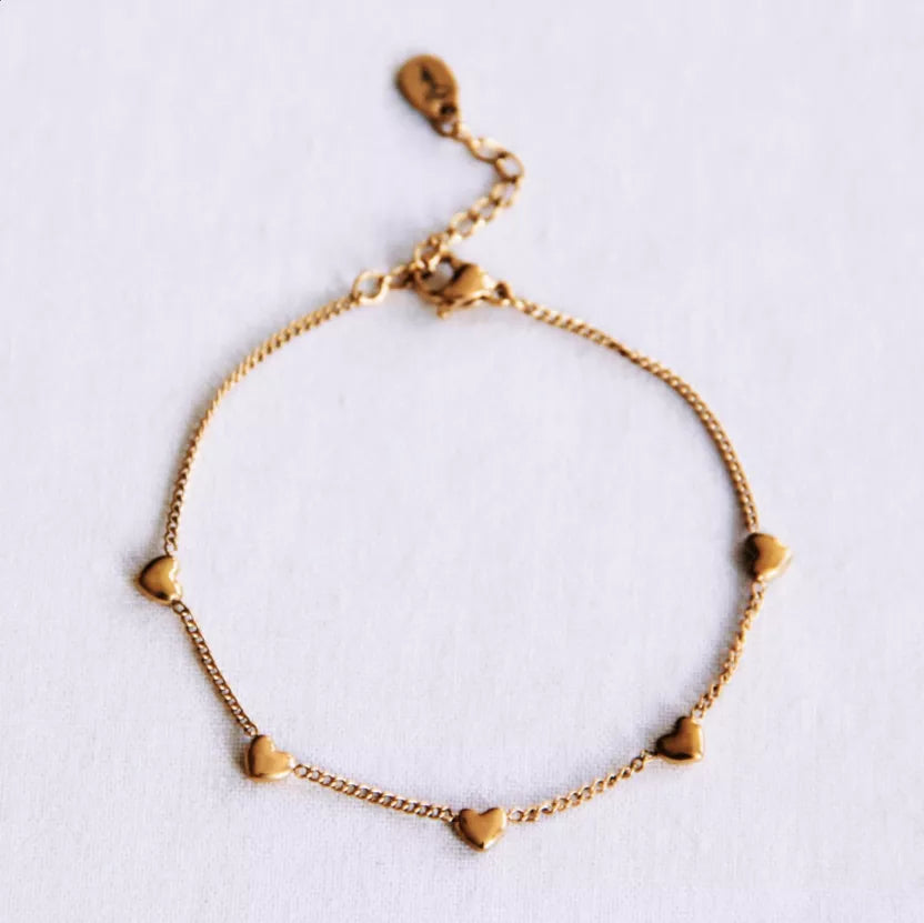 Bracelet délicat à motifs de cœurs - Bazou