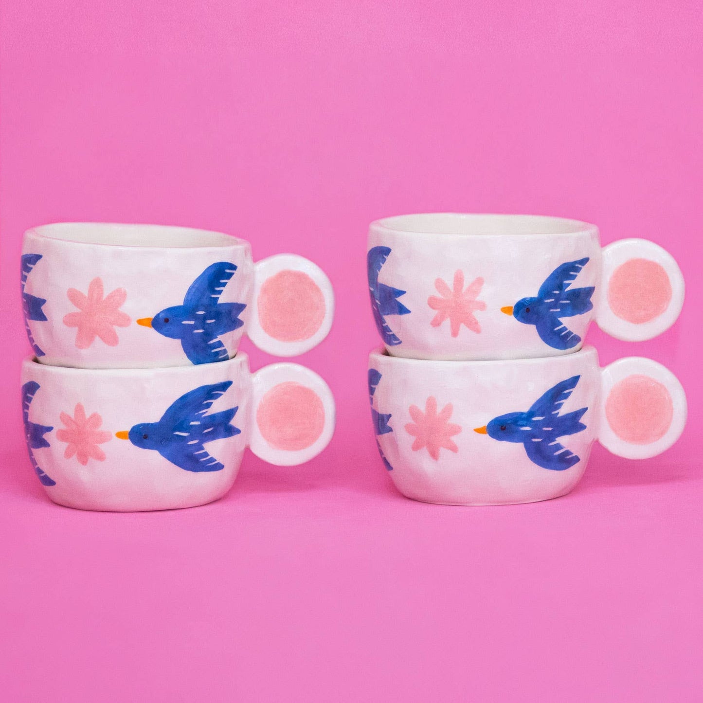 Tasse en céramique avec oiseaux - Ana Seixas