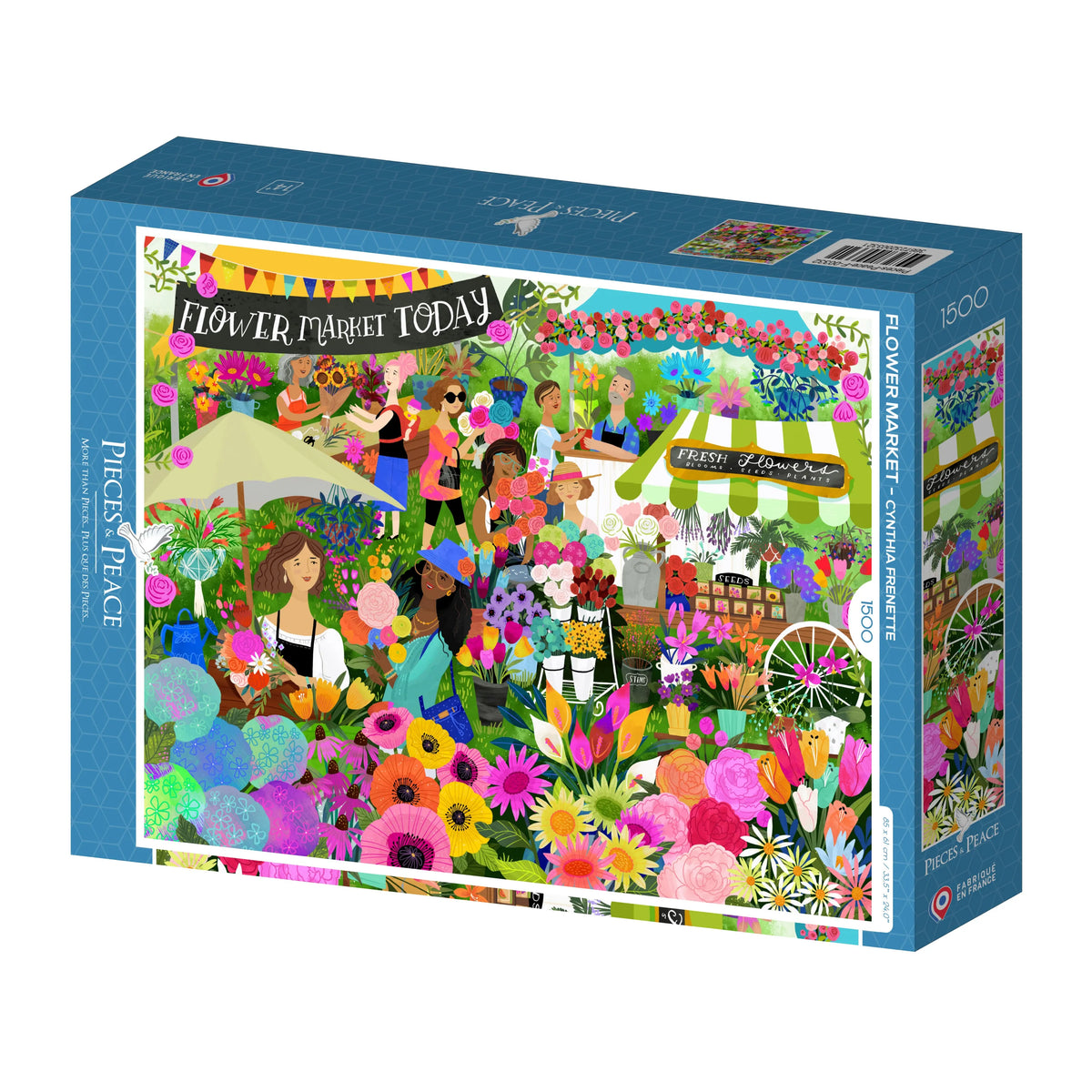 Puzzle 1500 pièces "Marché aux Plantes" - PIECES & PEACE