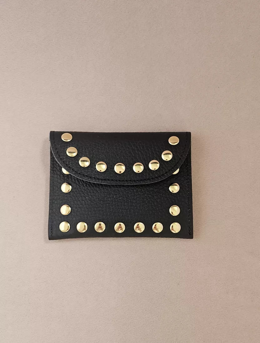 Porte-carte cuir clouté Rock M - Royal Marais