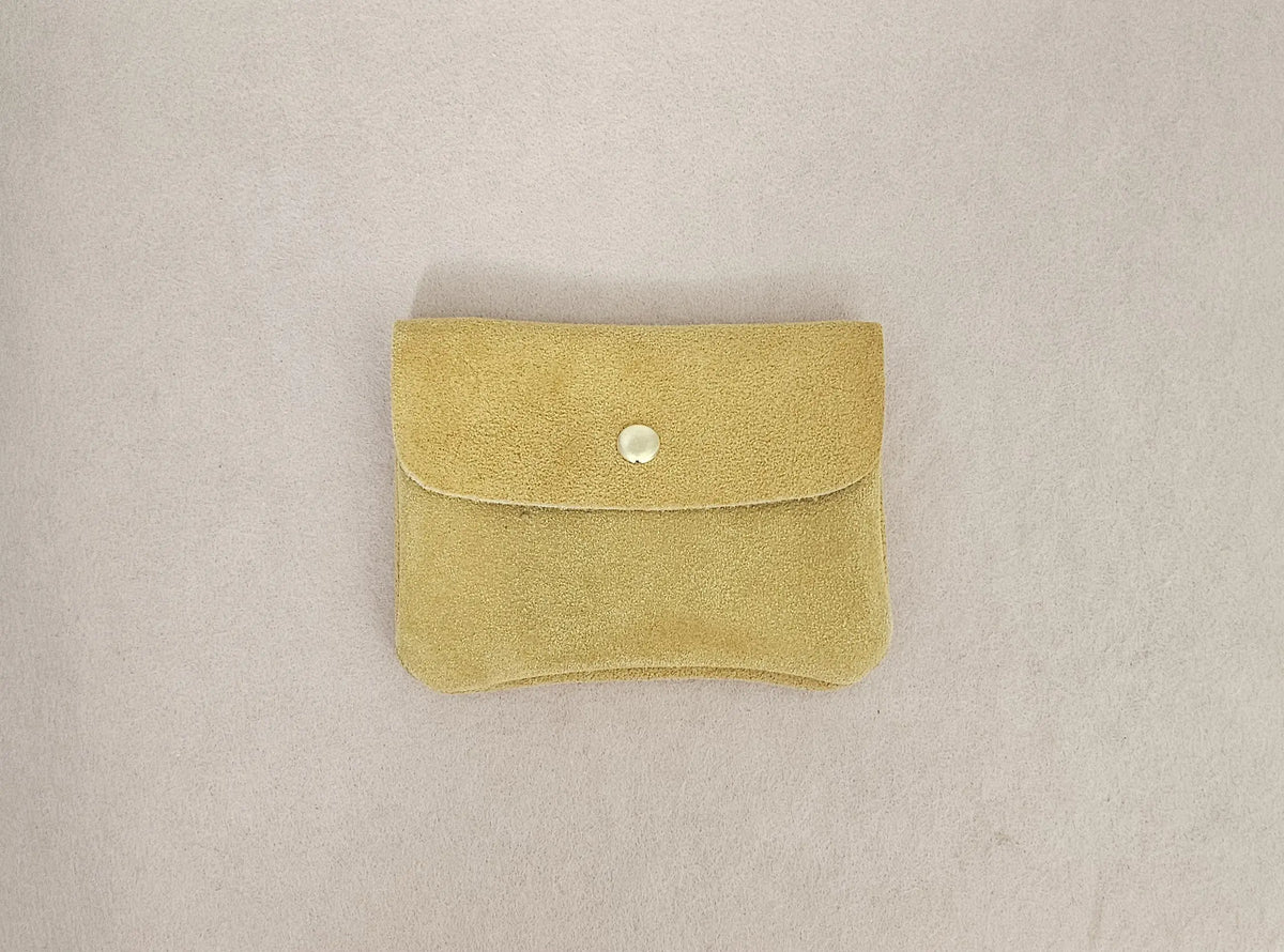 Porte-monnaie - Cuir effet daim - Moutarde - ROYAL MARAIS