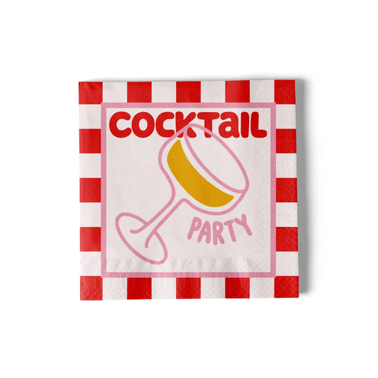 Paquet de 20 Serviettes "Papier Cocktail Party" - ATELIER PISTACHE
