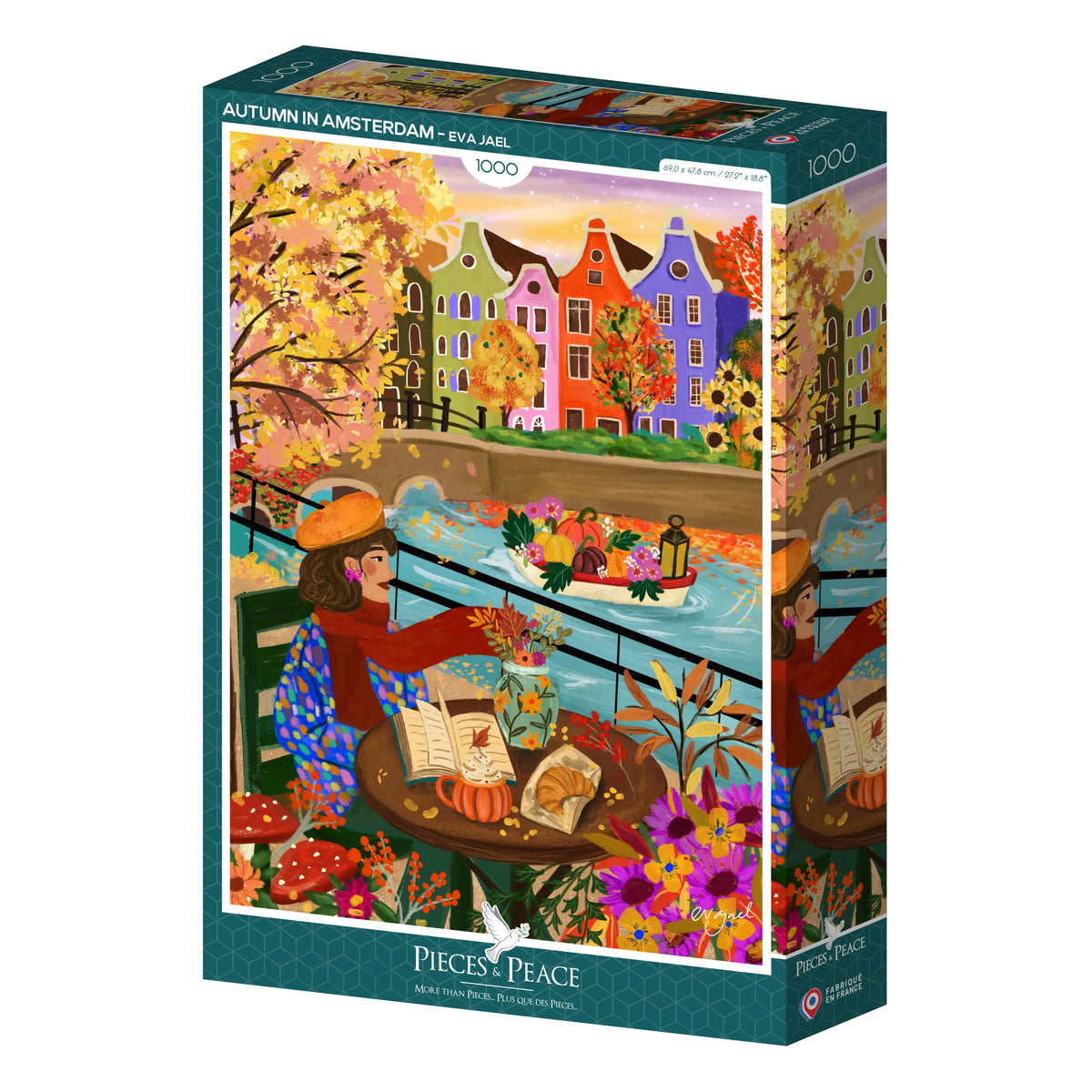 Puzzle 1000 pièces "L'Automne à Amsterdam" - PIECES & PEACE