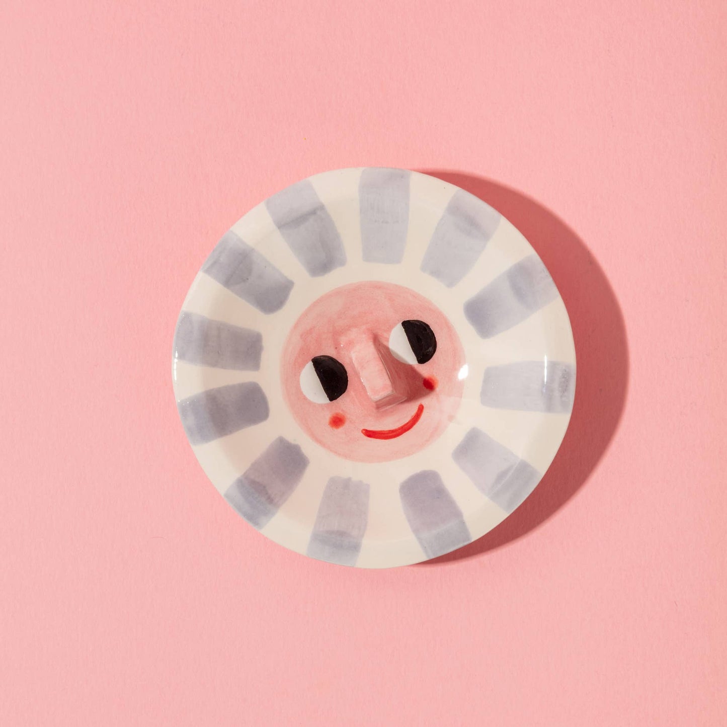 Plat à bijoux Happy Sun violet/en céramique - Ana Seixas