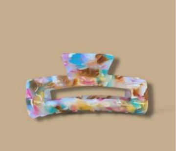 Pince a cheveux rectangulaire croco - Agathe and coco