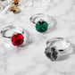 Bague ajustable MOZIE en acier argenté inoxydable "Aurore Boréale" - NOAKIS