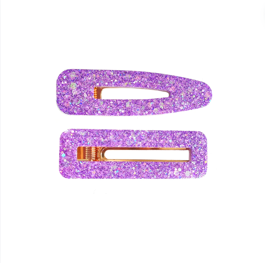Barrettes à paillette violette - Seshat