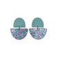 Boucles d'oreilles Rosette Odette  Vert / Paillettes - Studio Annette