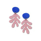 Boucles d'oreilles Aliette Rose et Bleu - Studio Annette