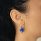 Boucles d'oreilles Créoles Oiseau Bleu - Studio Annette