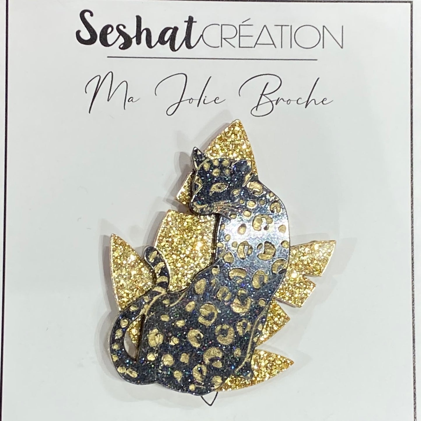 Broche Panthère feuillage - Seshat