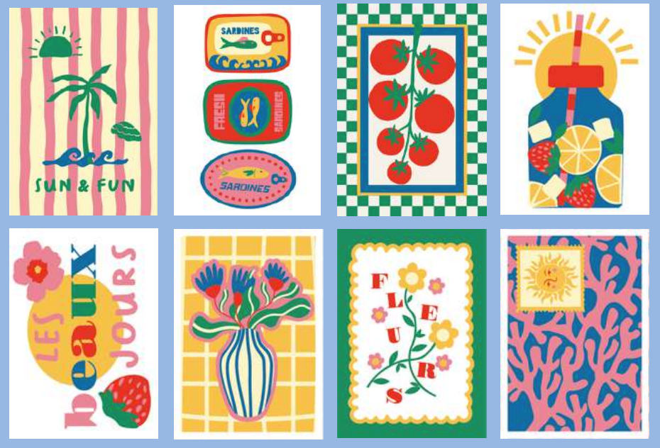 Set de 8 cartes à peindre - Salut Irène