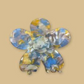 Pince fleur bleu/ocre tie and die - Agathe and coco