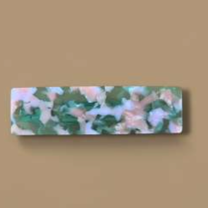 Barrette tie and die vert et rose - Agathe and Coco