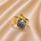 Bague ajustable ELIZIO en acier inoxydable "Noir Luxe" - NOAKIS
