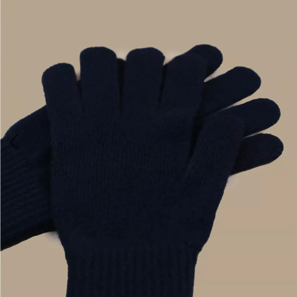 Gants en laine Navy mix Adultes - Mackie