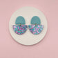 Boucles d'oreilles Rosette Odette  Vert / Paillettes - Studio Annette