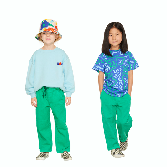 Pantalon vert "W.O.P" pour enfants