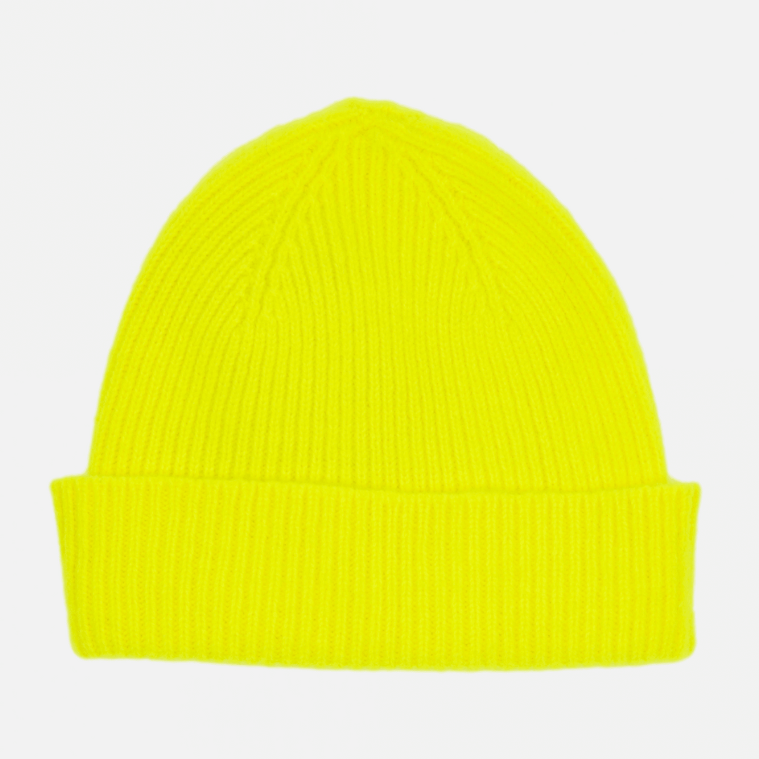 Bonnet en laine Jaune Fluo Adultes - Mackie