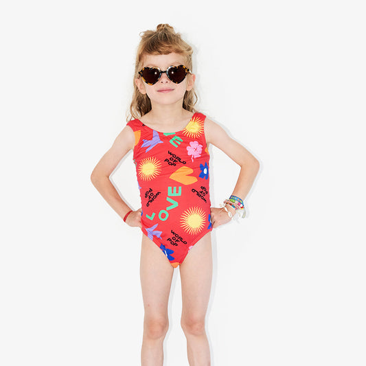Maillot de bain une pièce imprimé "Symboles" pour Enfants