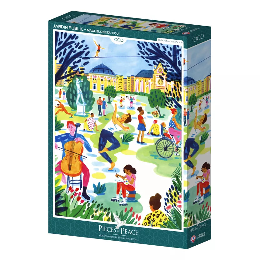 Puzzle 1000p Jardin public - Pieces and Peace
