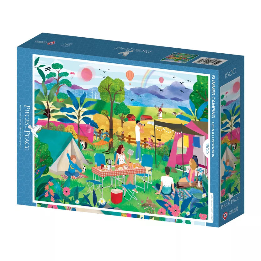 Puzzle 1500p L'Eté au Camping - Pieces and Peace
