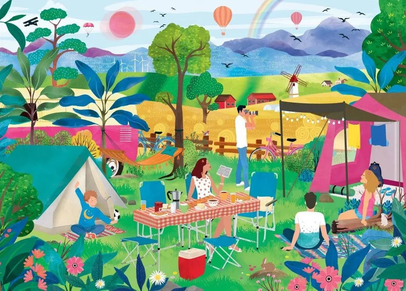 Puzzle 1500p L'Eté au Camping - Pieces and Peace