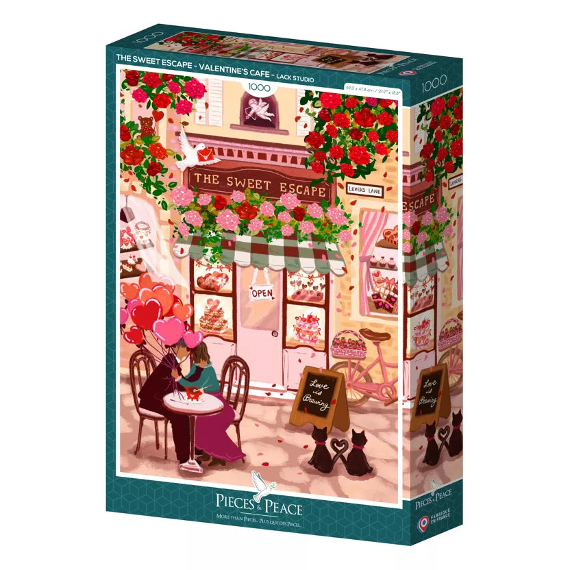 Puzzle 1000p L'Echappée Belle - Café de la Saint-Valentin - Pieces and Peace
