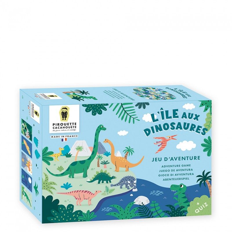 Jeu d'aventure plateau l'Île des dinosaures - Pirouette Cacahouète