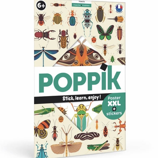 Poster éducatif et Stickers Insectes - Poppik