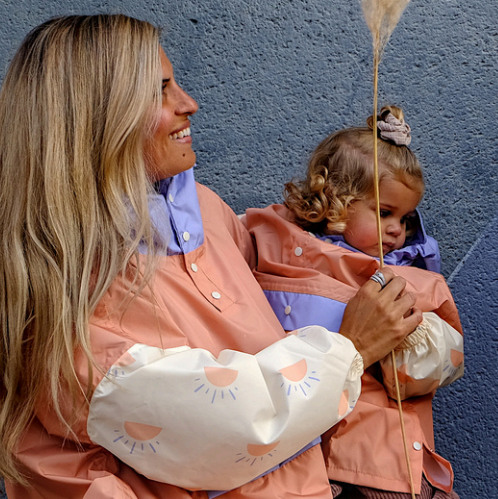 Poncho de pluie long imprimé Sunrise Adulte - Poule Party
