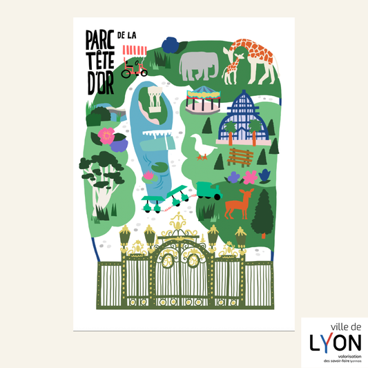Poster LYON Parc de la tête d'or - Ville de Lyon x W.O.P World of Pop