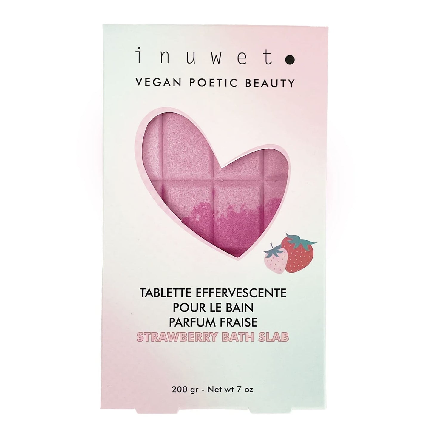 TABLETTE DE BAIN EFFERVESCENTE PARFUM FRAISE - INUWET