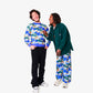 Pantalon bleu imprimé "Winter bobcat" pour adultes en Viscose Ecovero