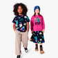 T-shirt noir imprimé "Home World" en coton bio pour enfants