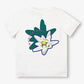 T-shirt blanc placé "Edelweiss" en coton bio pour adultes