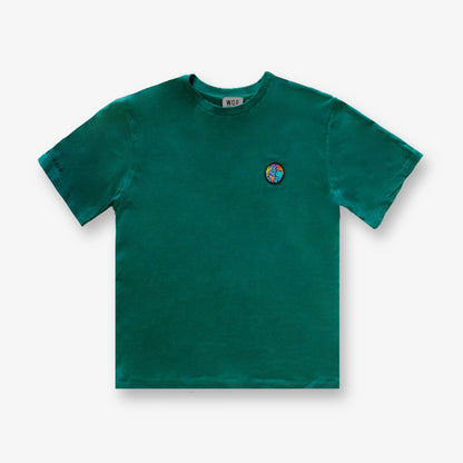 T-shirt vert  badge "Planète Iconique" en Coton Bio