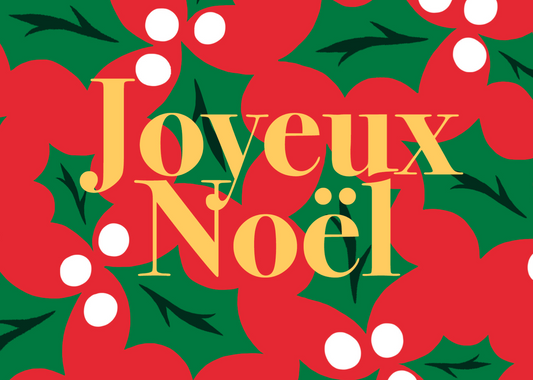 Carte postale Noël houx - W.O.P World Of Pop