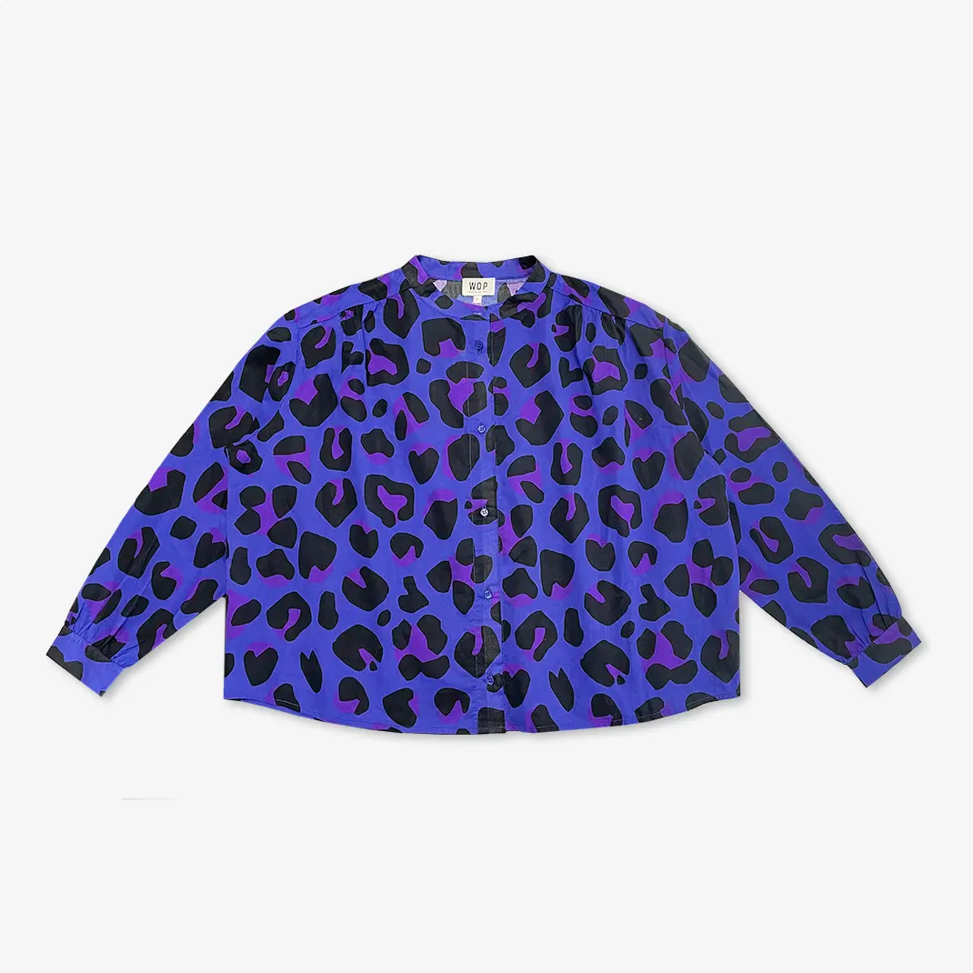 Blouse à manches ballon "Léopard" pour adultes