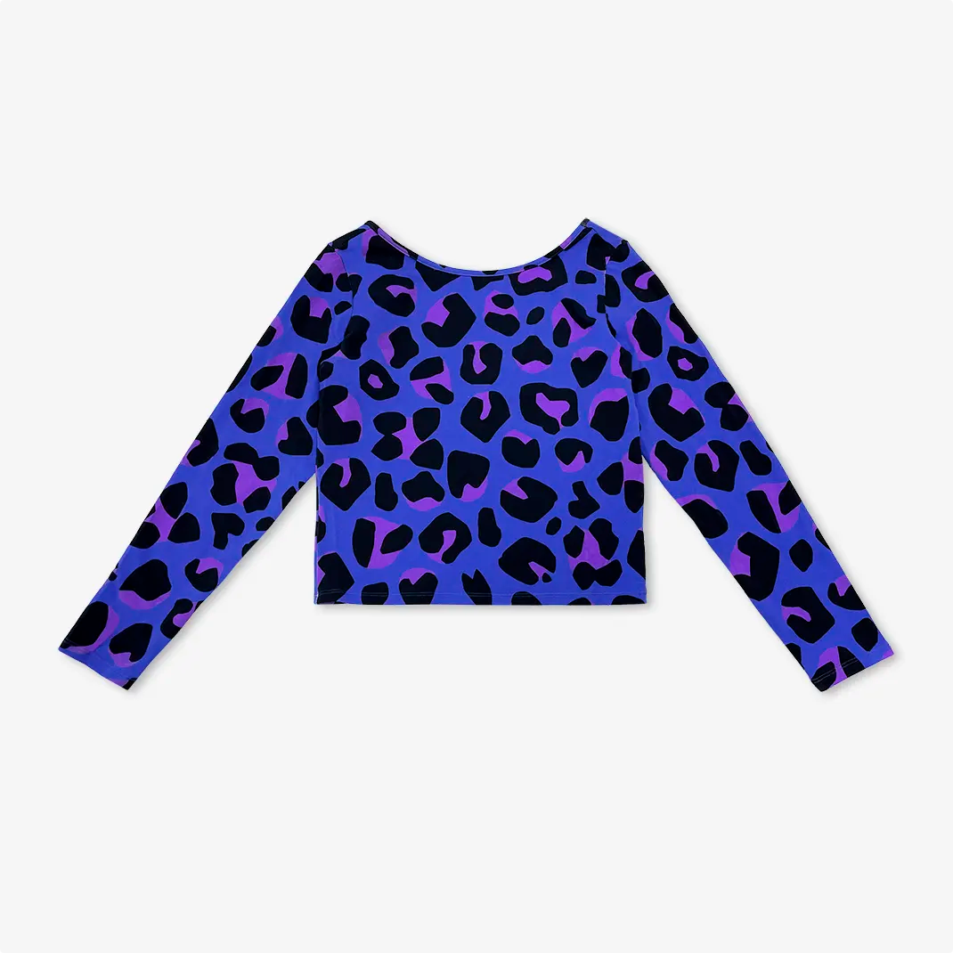 Tee-shirt ajusté à manches longues "Léopard" pour adultes