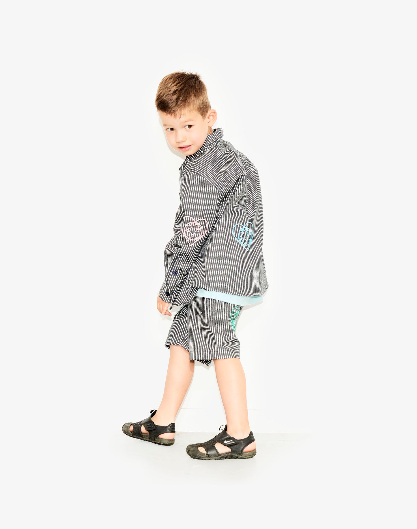 Veste rayée "Coeur Planète" pour enfants